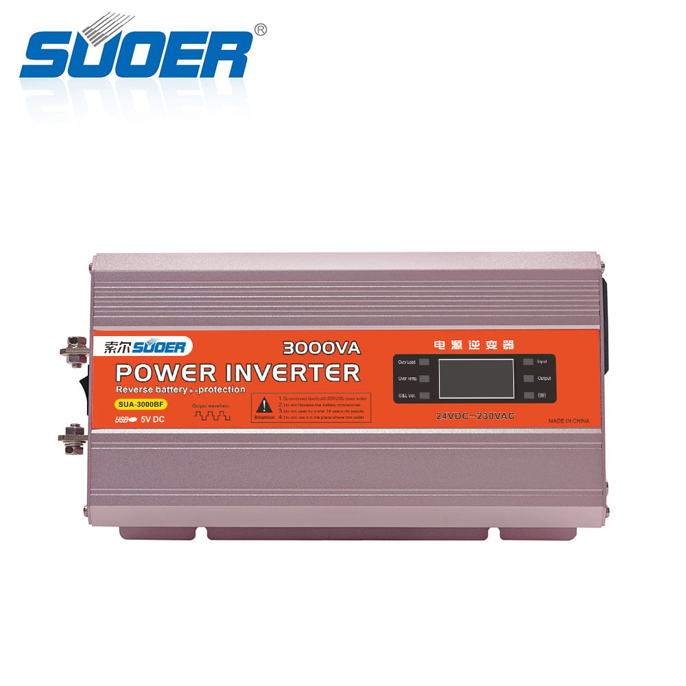 SUA-3000BF 3000VA DC 12V થી AC 230V સિંગલ આઉટપુટ મોડિફાઇડ સાઇન વેવ 3KVA પાવર ઇન્વર્ટર