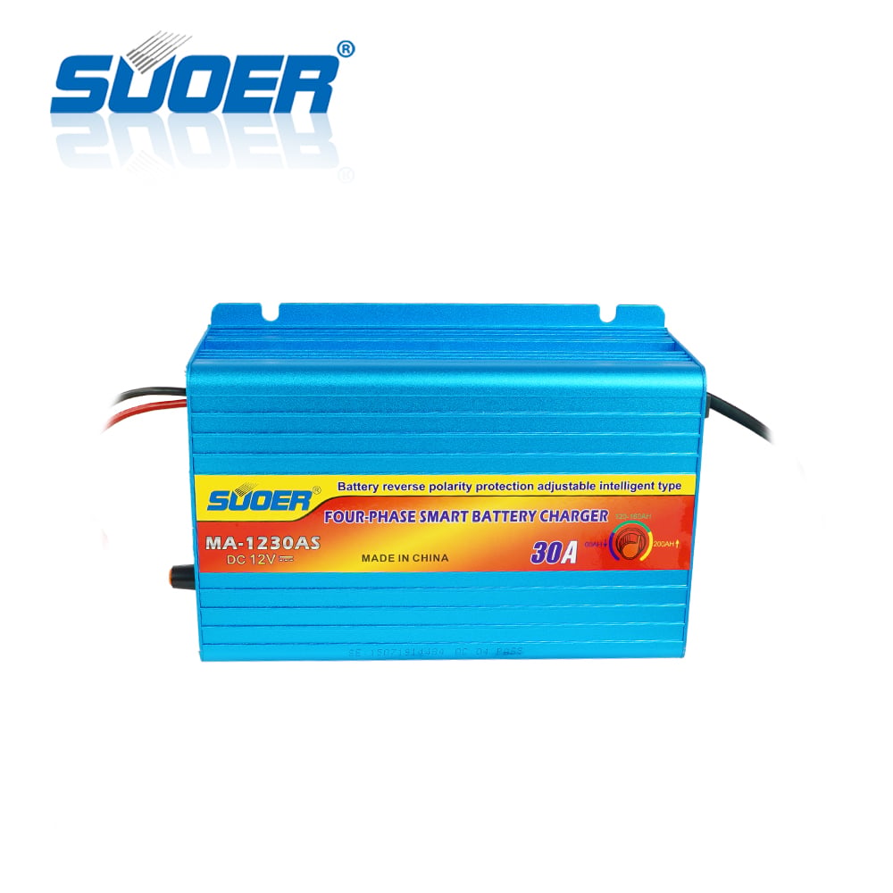 MA-1230AS Suoer 12 V, 30 A intelligente lood-suurlaai outomatiese sonkragmotorfietsbatterylaaier