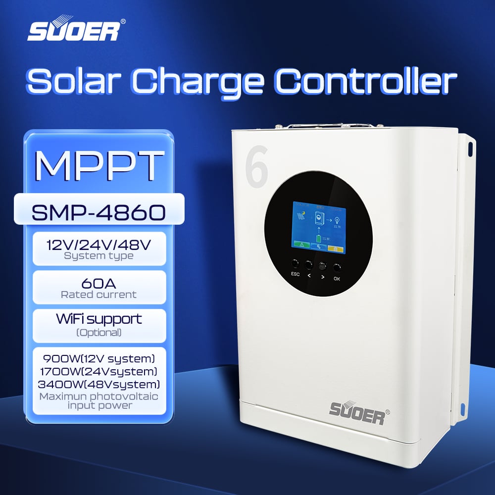 SEP4860 ແຜງຊາດຈີ່ແສງຕາເວັນໃໝ່ 60A 12v 24v 48v MPPT, ອຸປະກອນຄວບຄຸມແສງຕາເວັນ MPPT, ລາຄາອຸປະກອນຄວບຄຸມການຊາດຈີ່ແສງຕາເວັນ MPPT