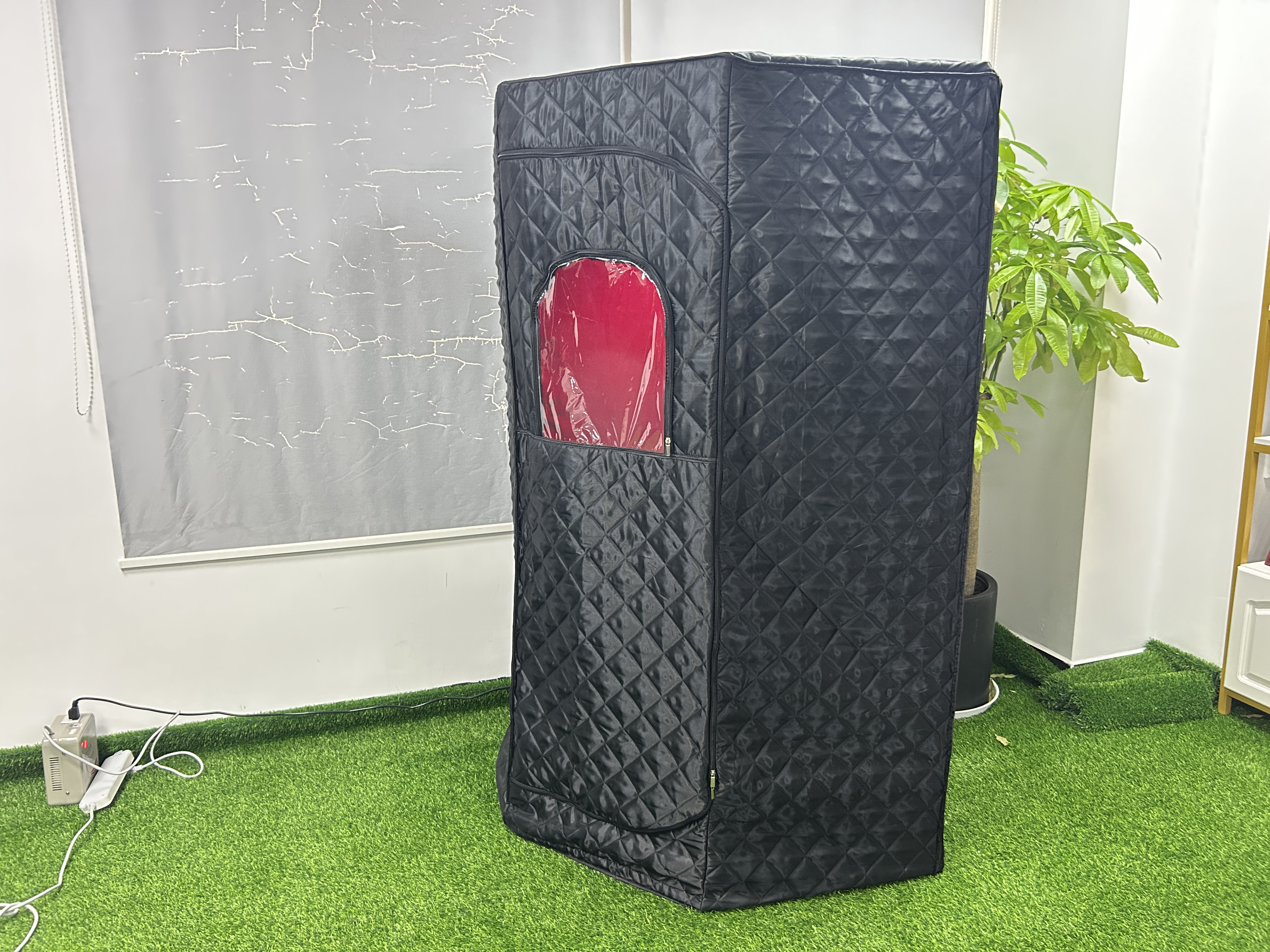 OHO Modern Portable Infrared Sauna Tent Red Light Therapy Electric Dry Steam Relax Detox Low EMF Smart Control Panel Apartment