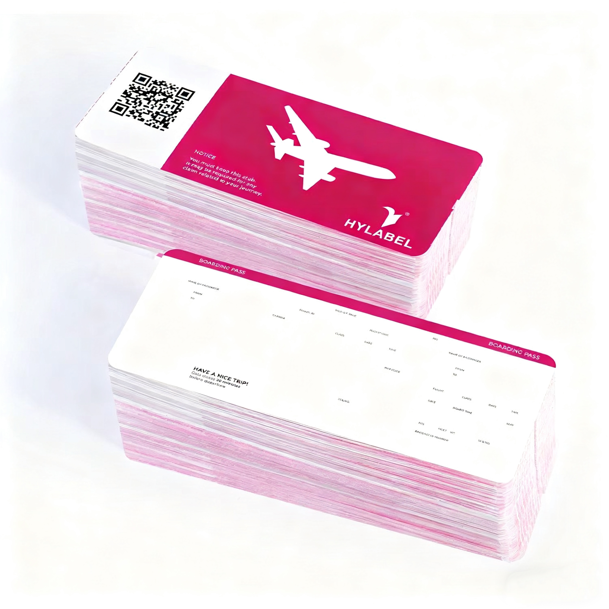 Kundenspezifischer Thermotransfer-Druck auf Karton, Flugtickets, Fluglinien-Tickets, Boarding-Pass, Papier-Flugtickets