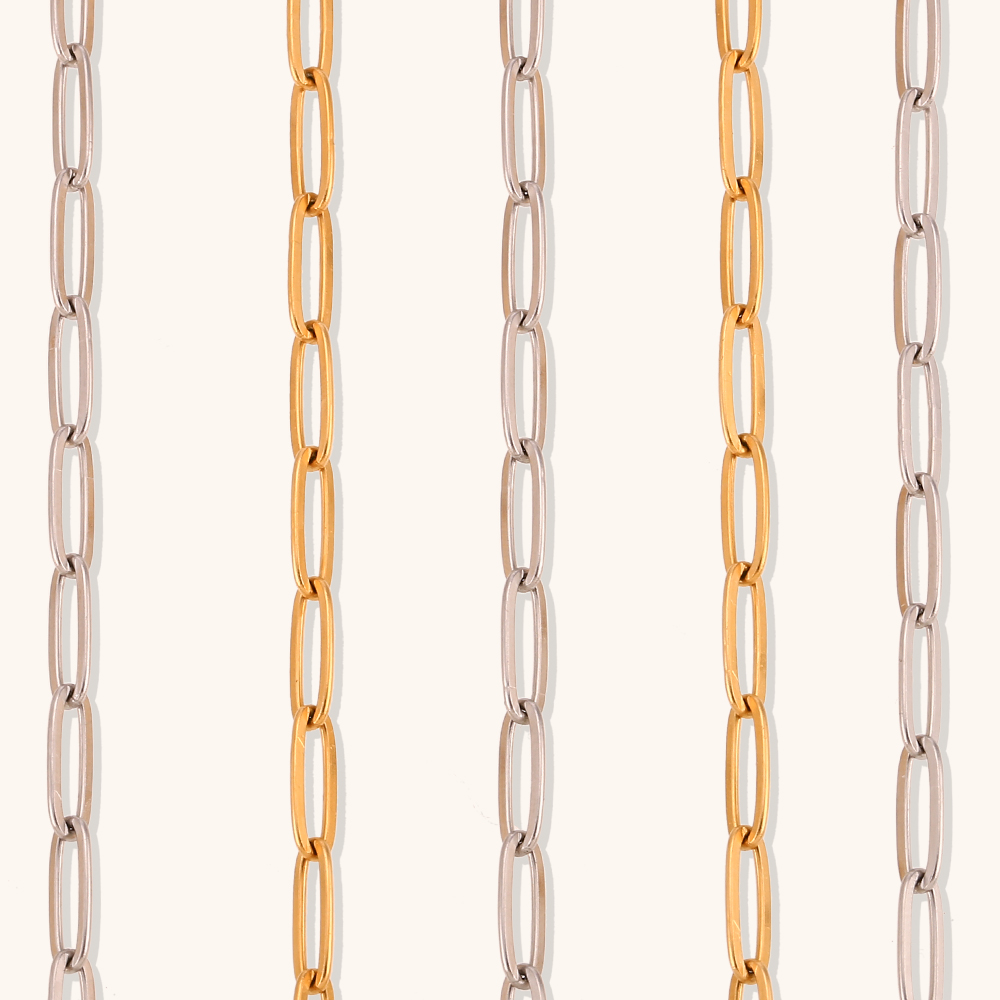 bead chain zircon tassel earring-1