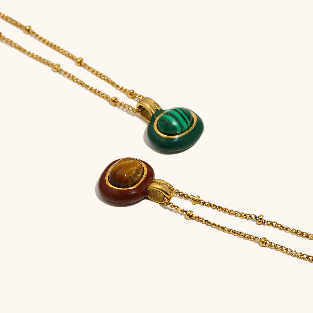 minimalist chain gold plated stud earring-5