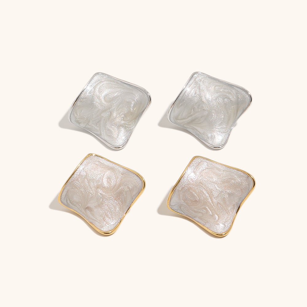 zircon star tassel stud earring-3