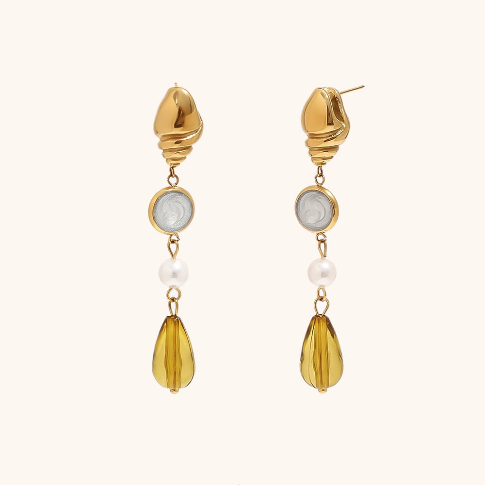 Vintage Imitation Pearl Tassel Earring
 