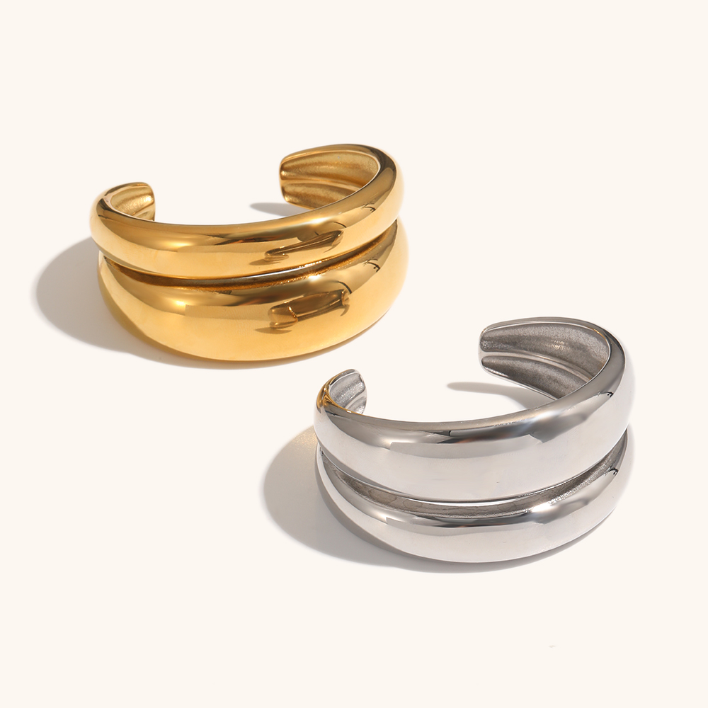 water wave north star zircon bangle-6