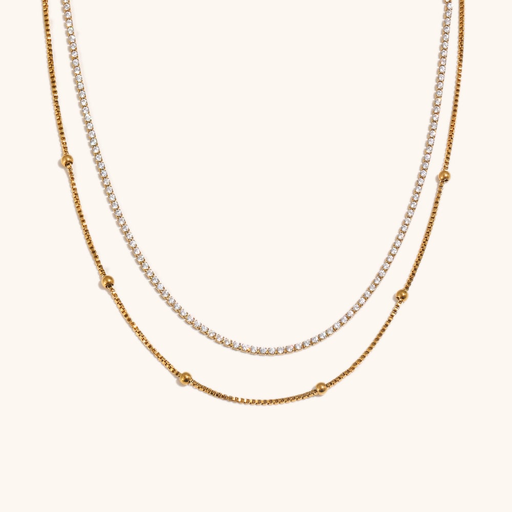 zircon irregular cuff bangle set-7