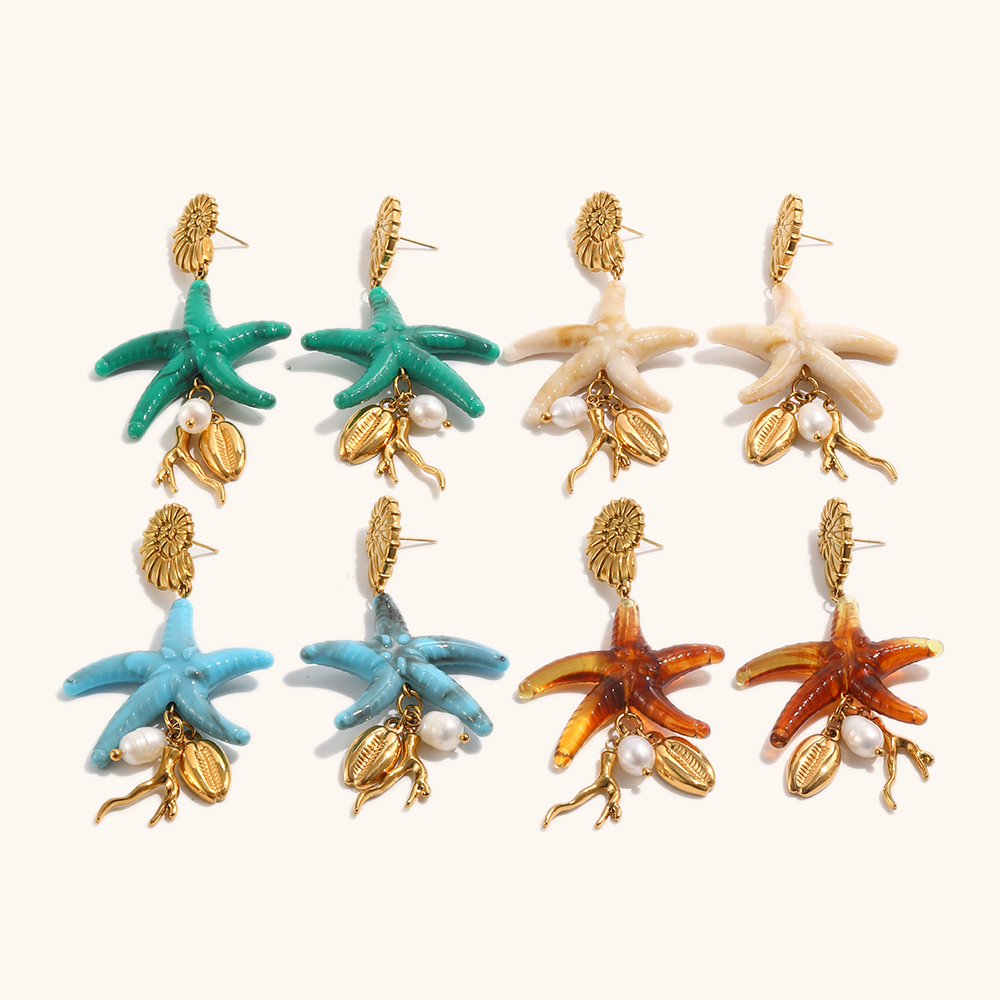vintage enamel zircon stud earring-8