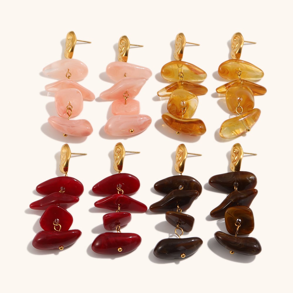 Summer Resin Acrylic Tassel Earring