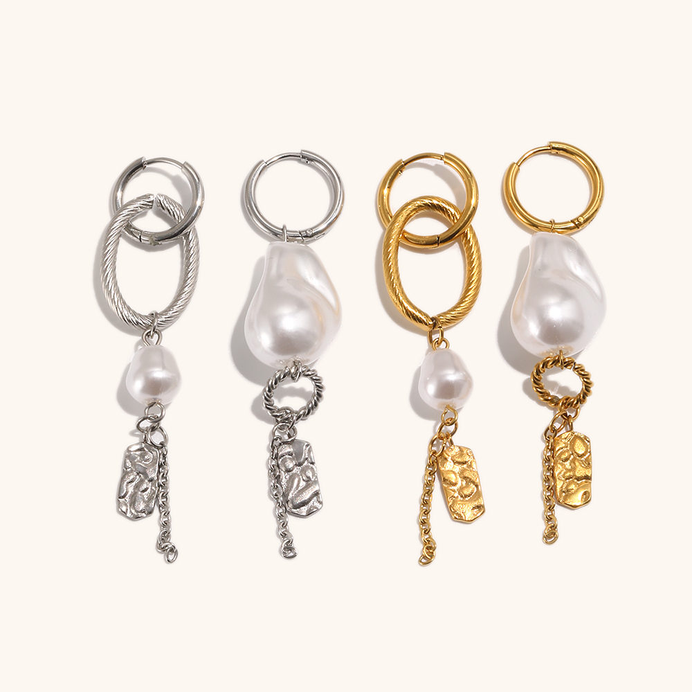 Imitation Pearl Tassel Earring