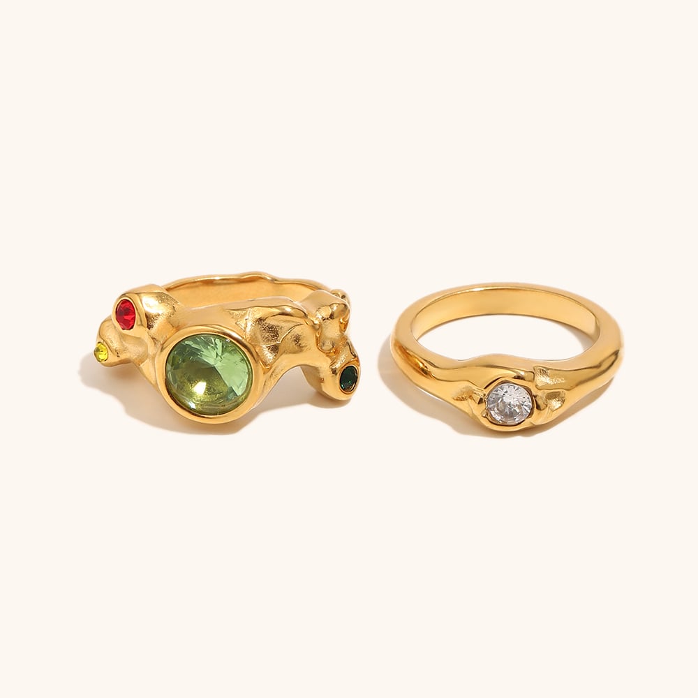 Vintage Zircon Statement Rings