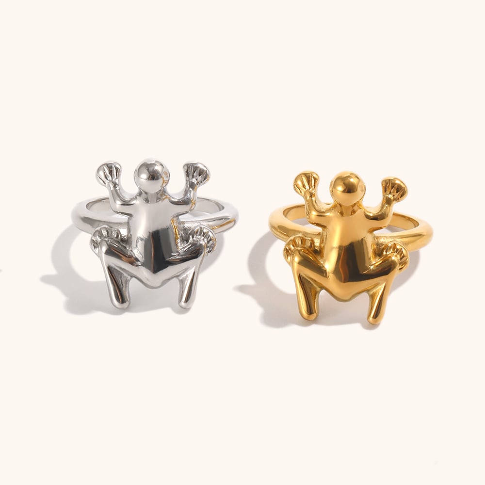 Gold Plated Frog Ring
