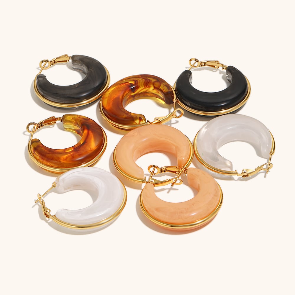 Irregular Zircon Huggies Earring