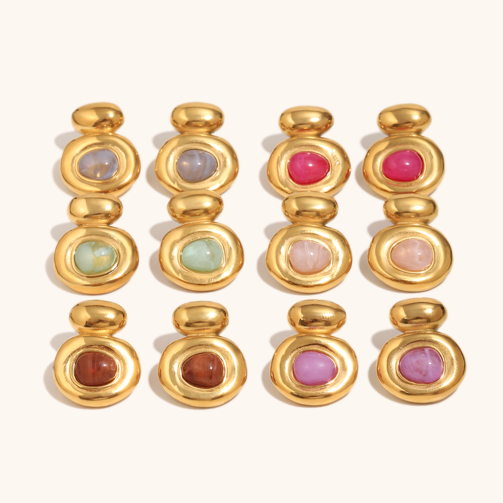 Colorful Resin Acrylic Bubble Stud Earring