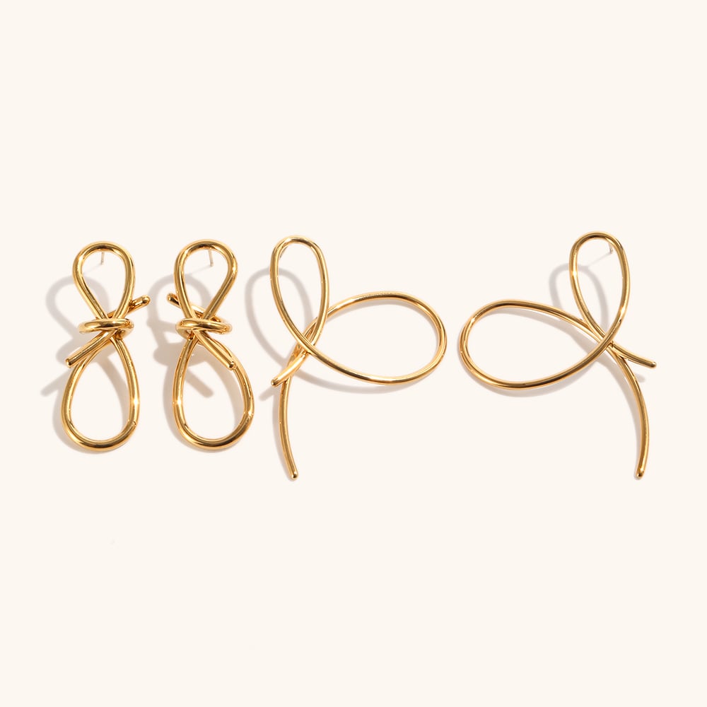Minimalist Chain Gold Plated Stud Earring