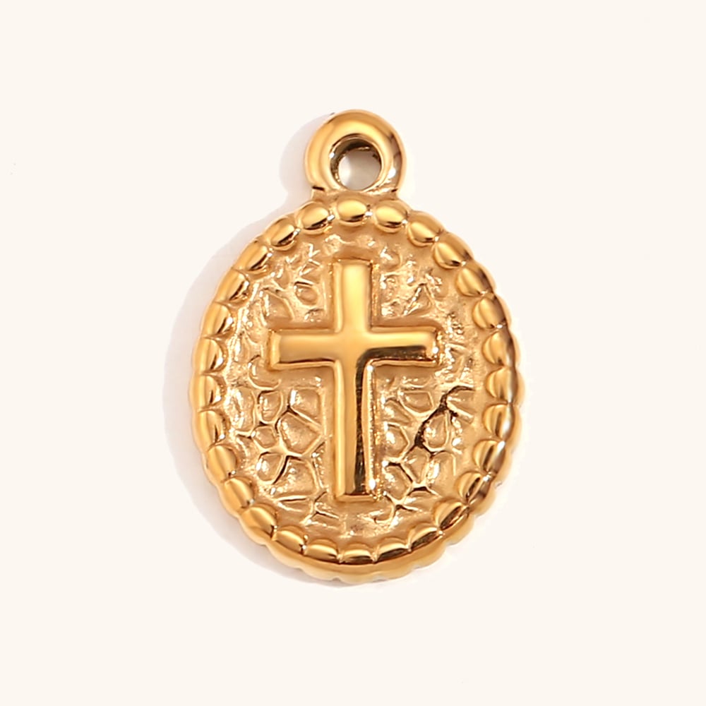 Hammered Gold Plated Stainless Steel Pendants Set