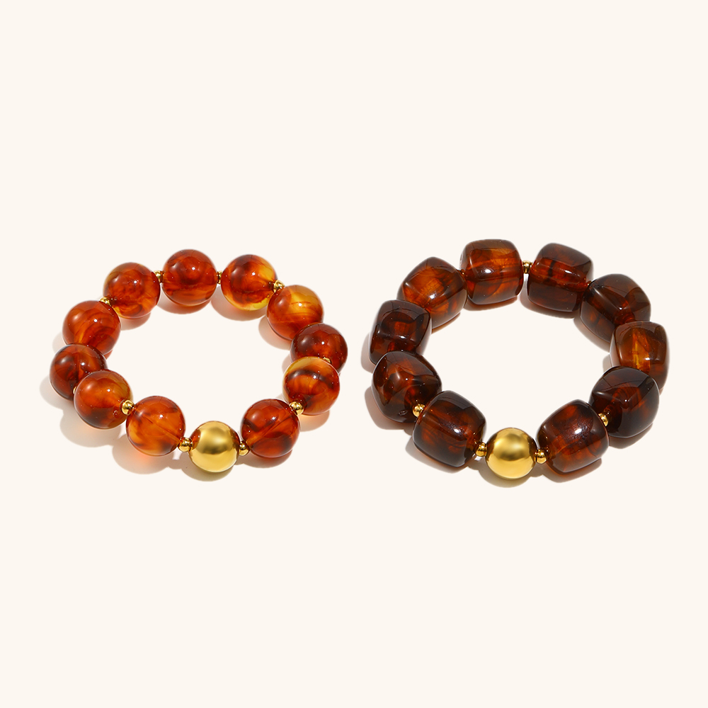 Statement Resin Acrylic Bead Chain Bracelet