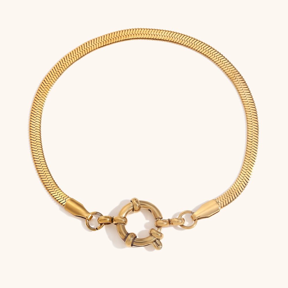 Gold Plated Stainless Steel Chain Bracelet Set