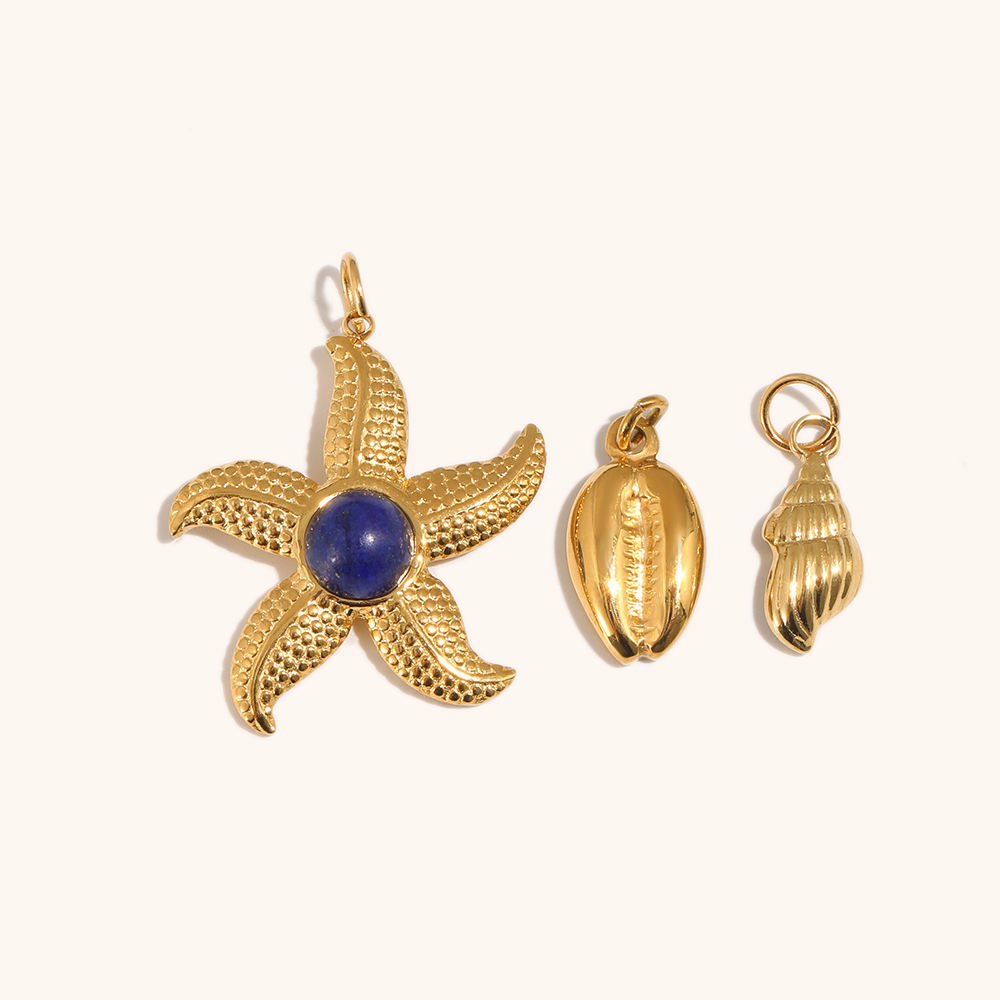 18k Gold Plated Stainless Steel Shell Design Pendant