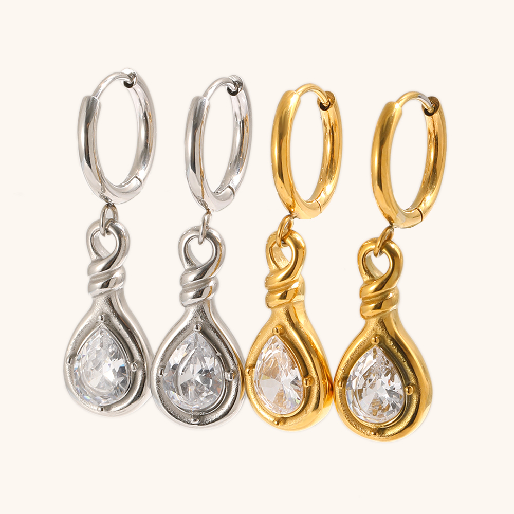 hammered butterfly 18k gold plated stainless steel stud earring-8