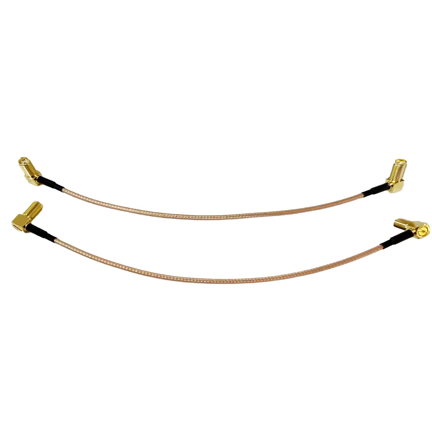 Copper SMA-KW-RG316-SMA-KW RG316 Cable Assembly SMA Angle Female to SMA Female Angle Connector manufacture