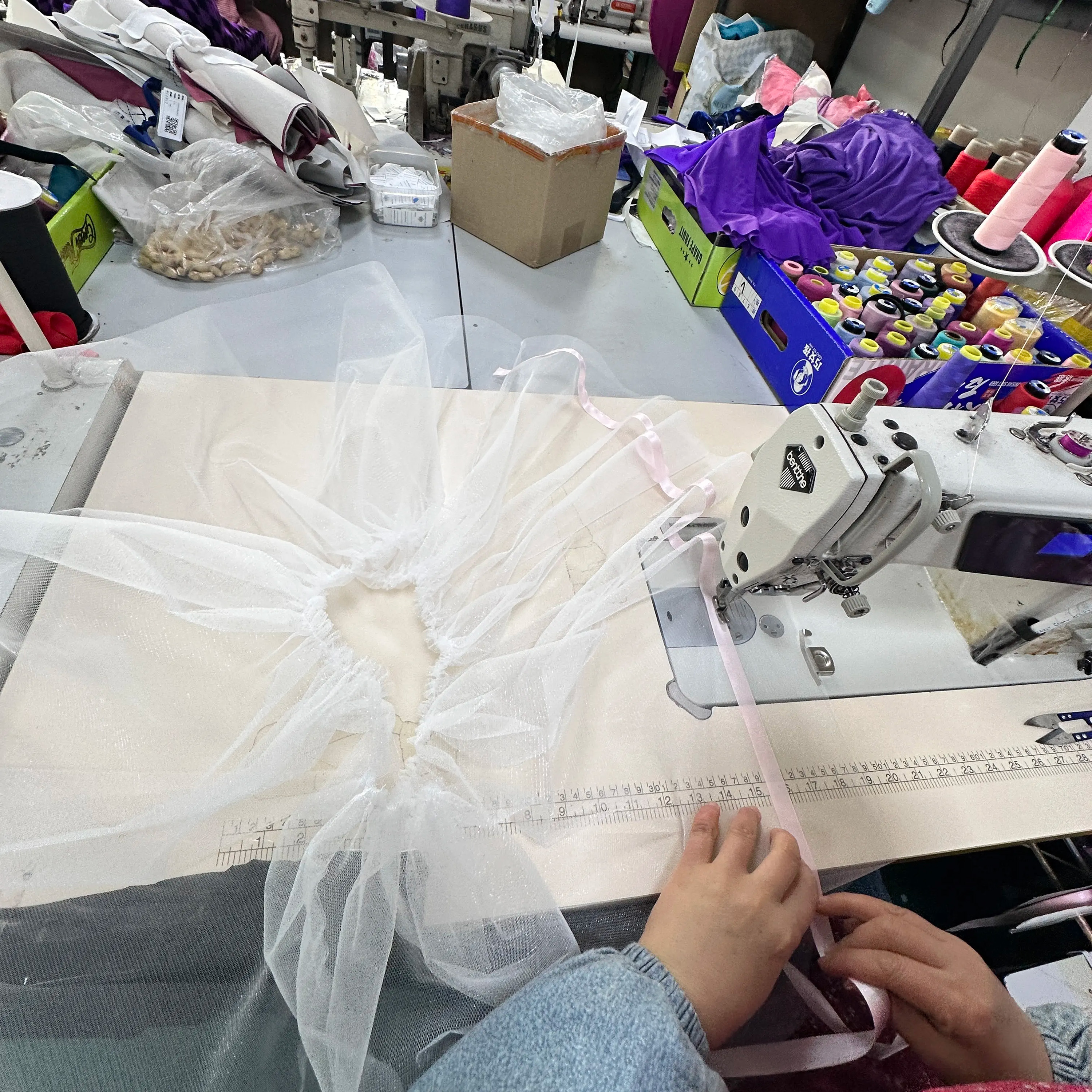 Sewing the Ribbon