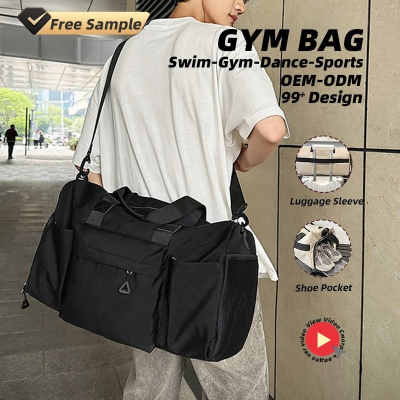 2-farbige, unisex Nylon Reisetasche mit leichtem, großem Fassungsvermögen, wasserdicht, mehrere Taschen, Reise- und Sporttasche für Gym und Yoga mit Schuhfach
