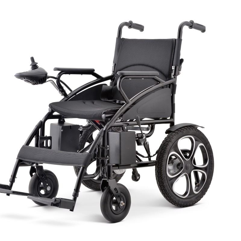 Travel-Friendly High-Strength Steel Electric Wheelchair with Aluminum Alloy Wheels
