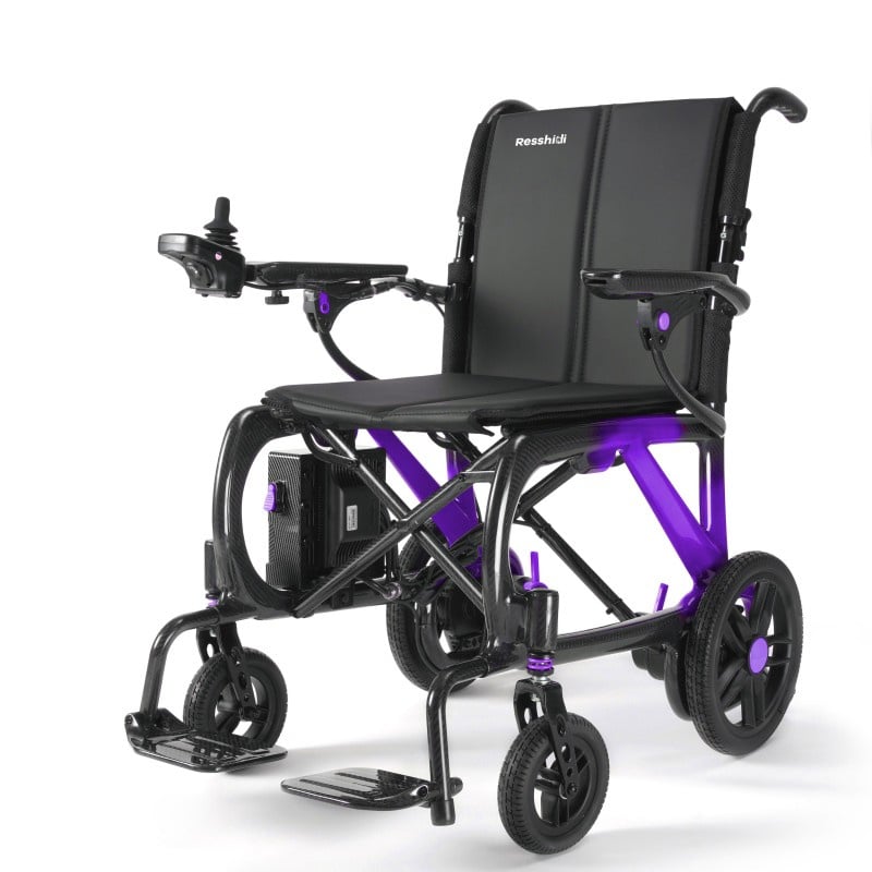 Ergonomic Carbon Fiber Electric Wheelchair with Brushless Motor