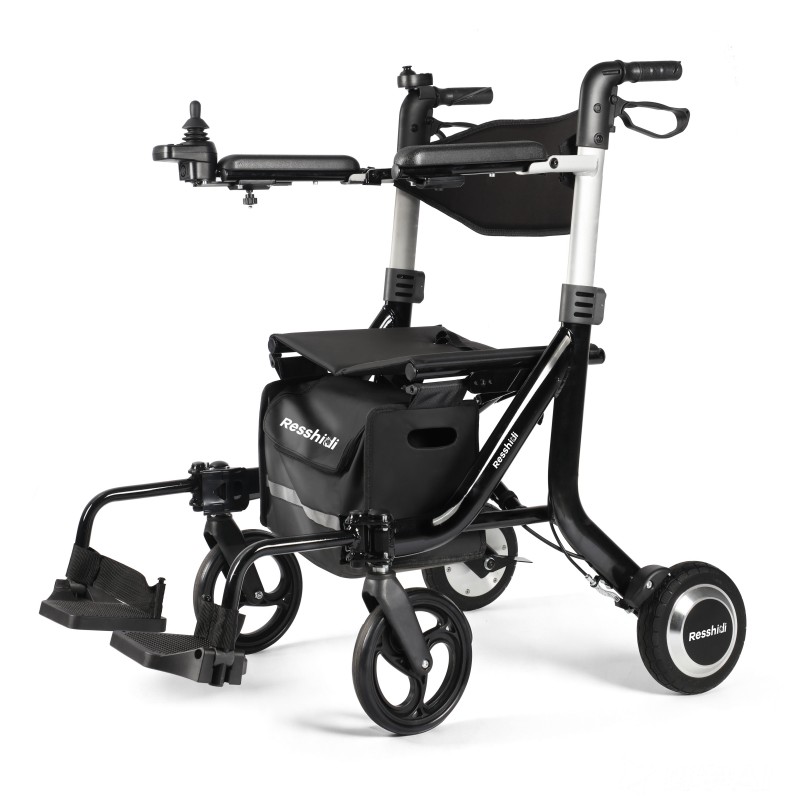 Lightweight Foldable Steel Rollator Walking Aid for Elderly