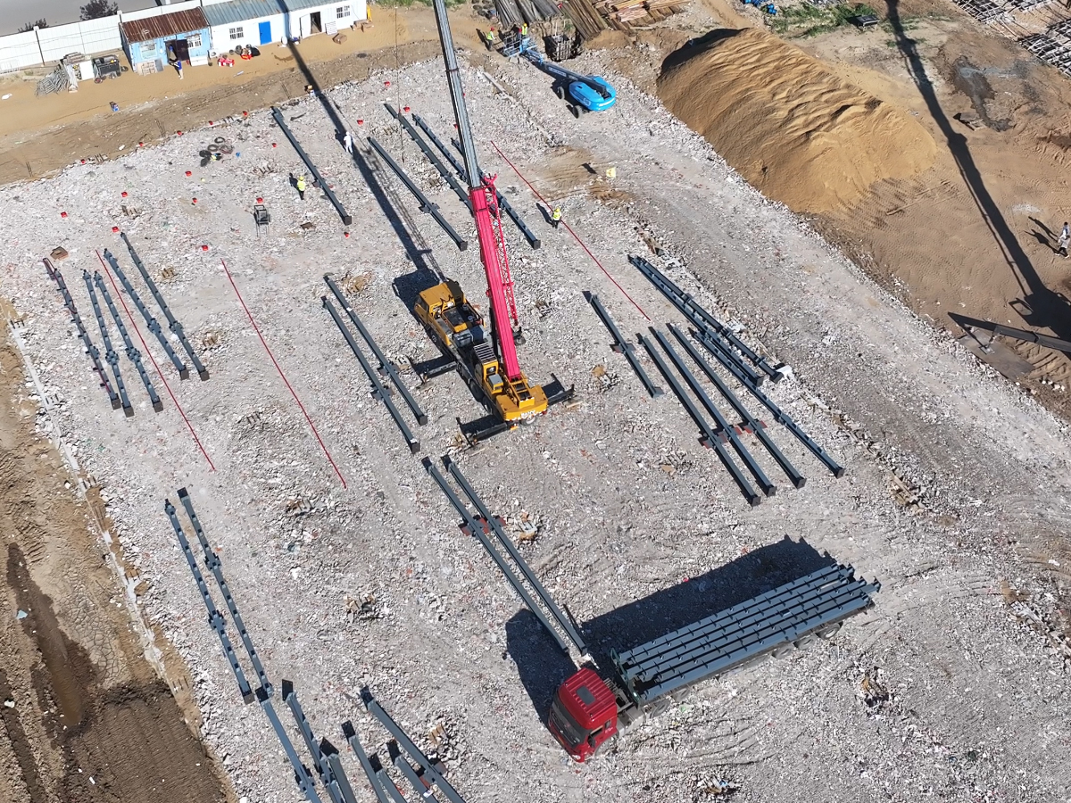 Main Steel Structure Installation Progresses in an Orderly Manner Zhongwei Heavy Industry Strengthens Whole-Process Quality Control for Industrial Plant Construction
