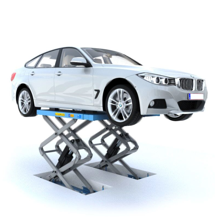 Why should you inspect hydraulic hoses on a car scissor lift every month?