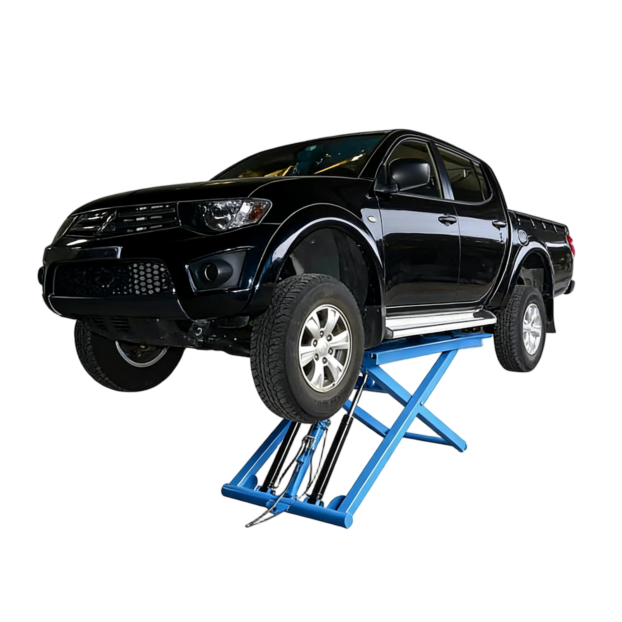 2.8 Ton  Capacity Portable Mid-rise Scissor Lift, Manual Lock Release