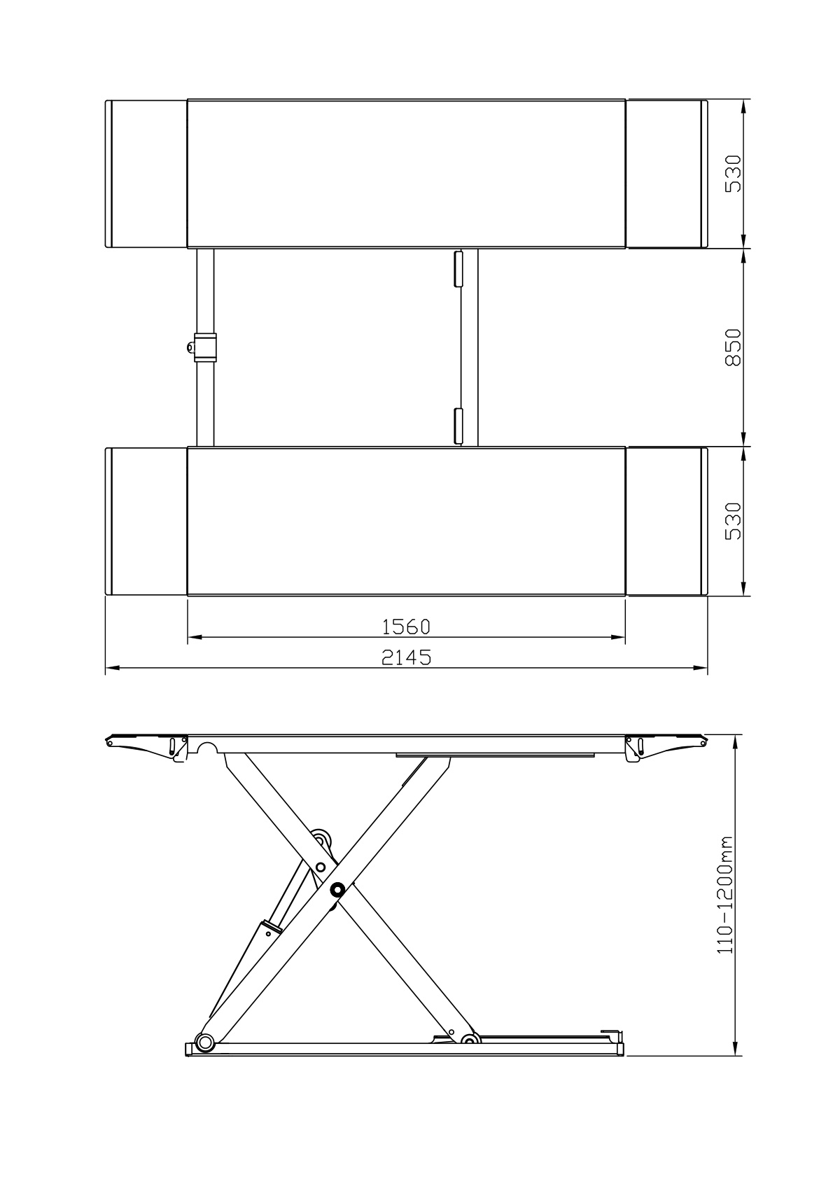 3.5 Ton Portable Mid-Rise Scissor Lift, Automatic Lock Release supplier