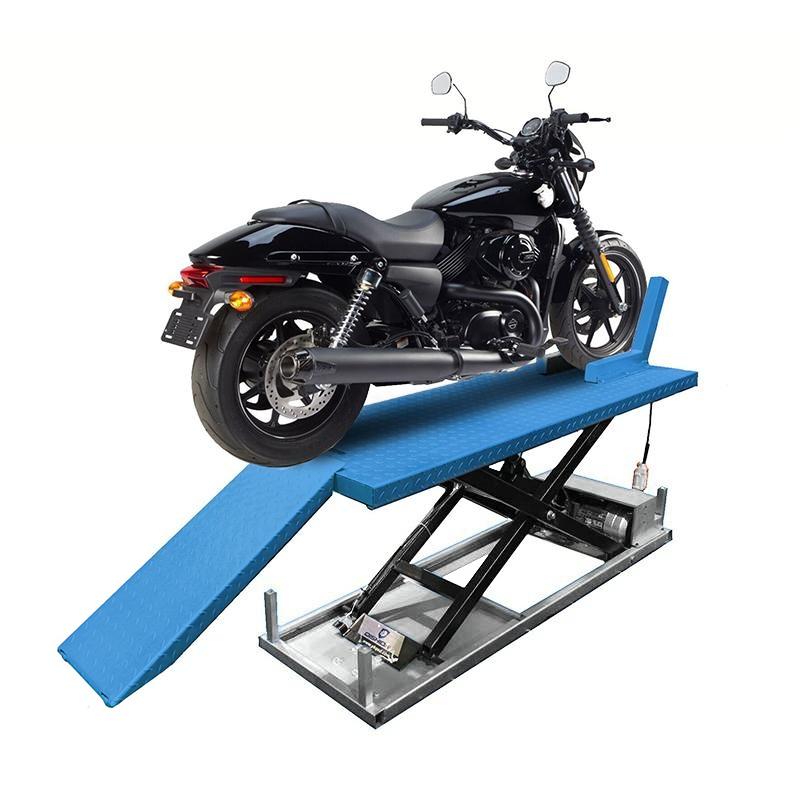 600kg (1,500 lbs) capacity electro-hydraulic motorcycle lift