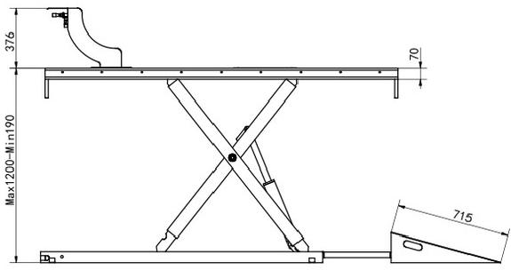 700kg (1,700 lbs) capacity electro-hydraulic motorcycle lift supplier