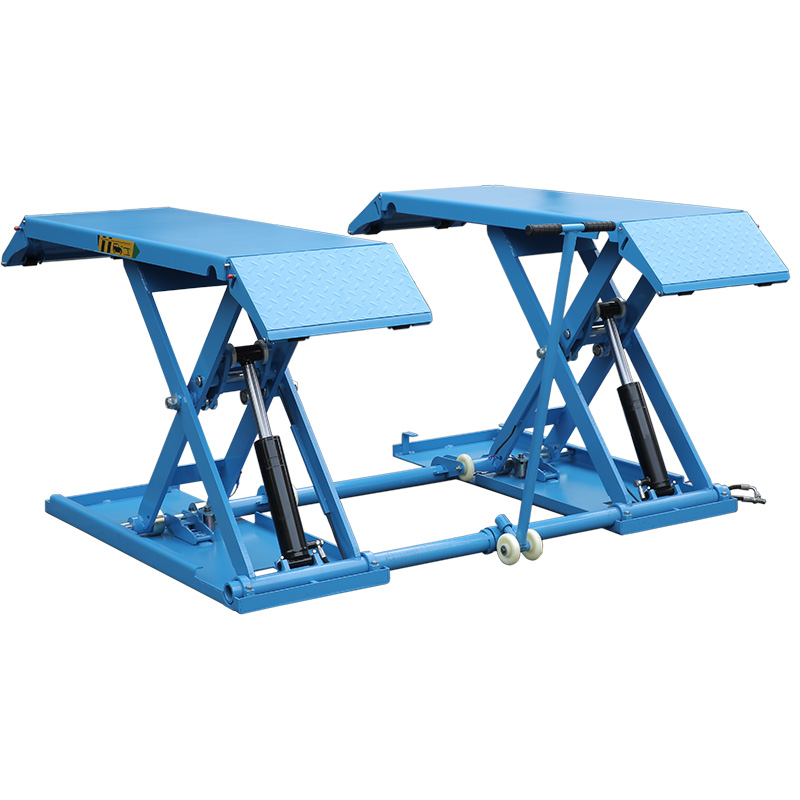 3.5 Ton Portable Mid-Rise Scissor Lift, Automatic Lock Release