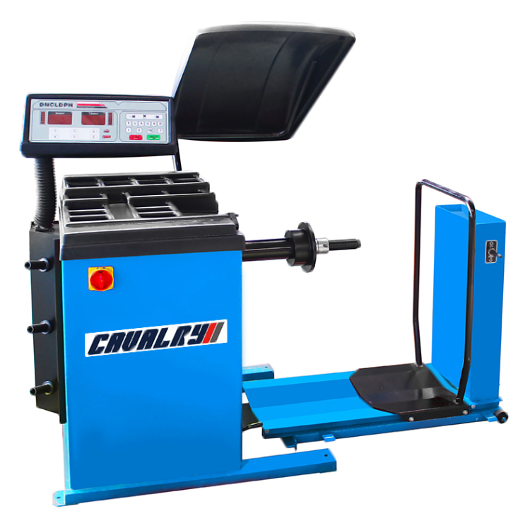 What are the key features of a heavy-duty truck wheel balancer?