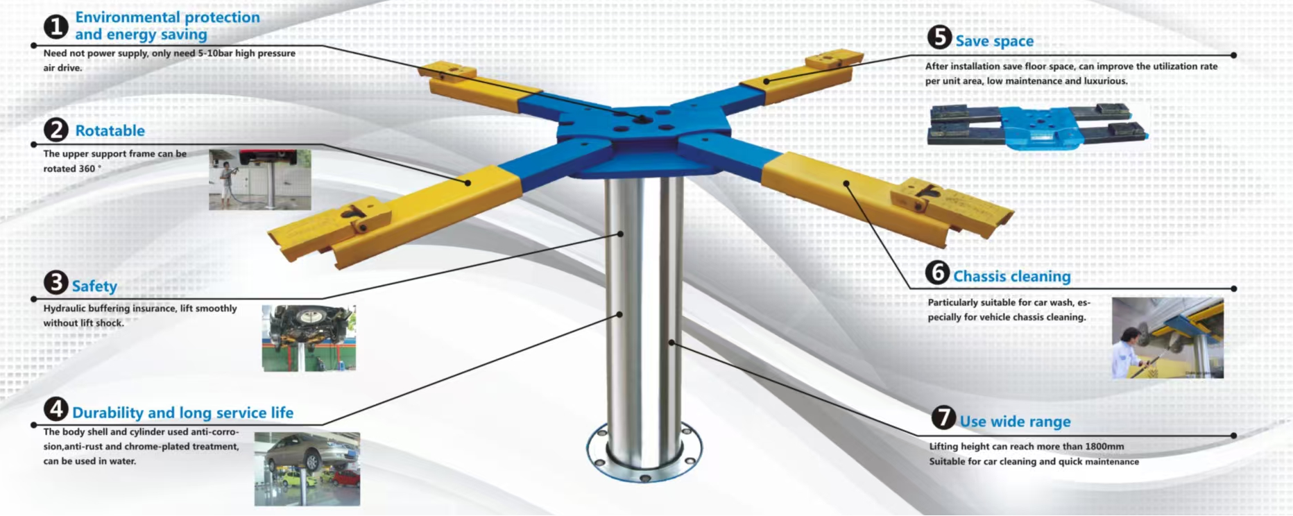 3.5 Ton X-Type In-Foor Single-Post Lift supplier