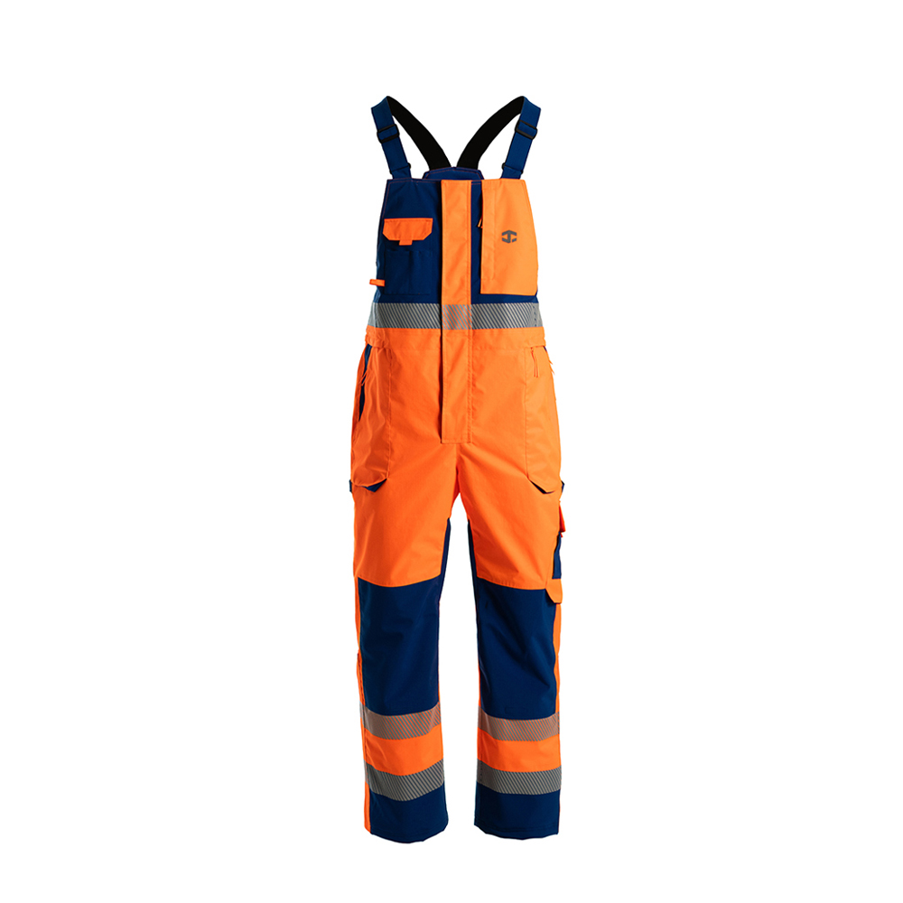JIADE WorkPro Series Men's Graphene Warm Suit Fluorescent Orange High Reflective Safety Wear Set