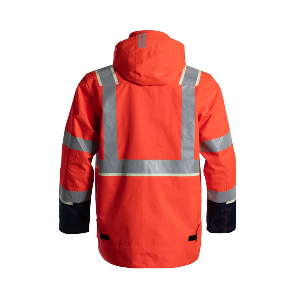 JIADE WorkPro Series Hi-Vis Windproof & Waterproof Jacket, Detachable Hood, EN ISO20471 Class 3 Certified