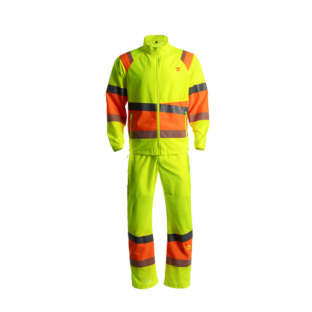 Jaket Jaring Tricot Berkelihatan Tinggi Siri WorkPro JIADE untuk Lelaki & Seluar Pinggang