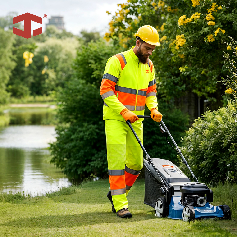 Ropa de trabajo de talla grande para verano con tejido transpirable y seguridad certificada
