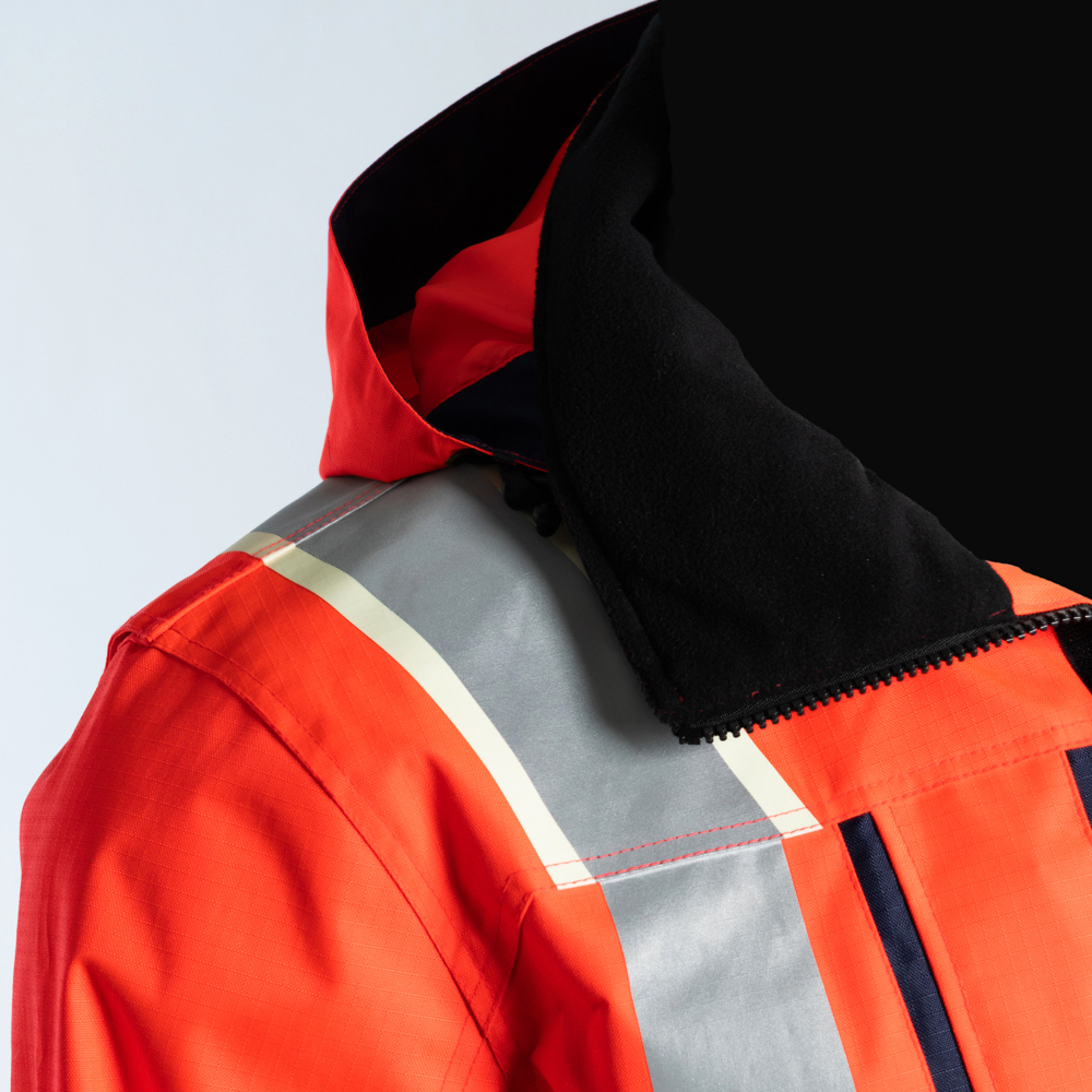JIADE WorkPro Series Hi-Vis Windproof & Waterproof Jacket, Detachable Hood, EN ISO20471 Class 3 Certified