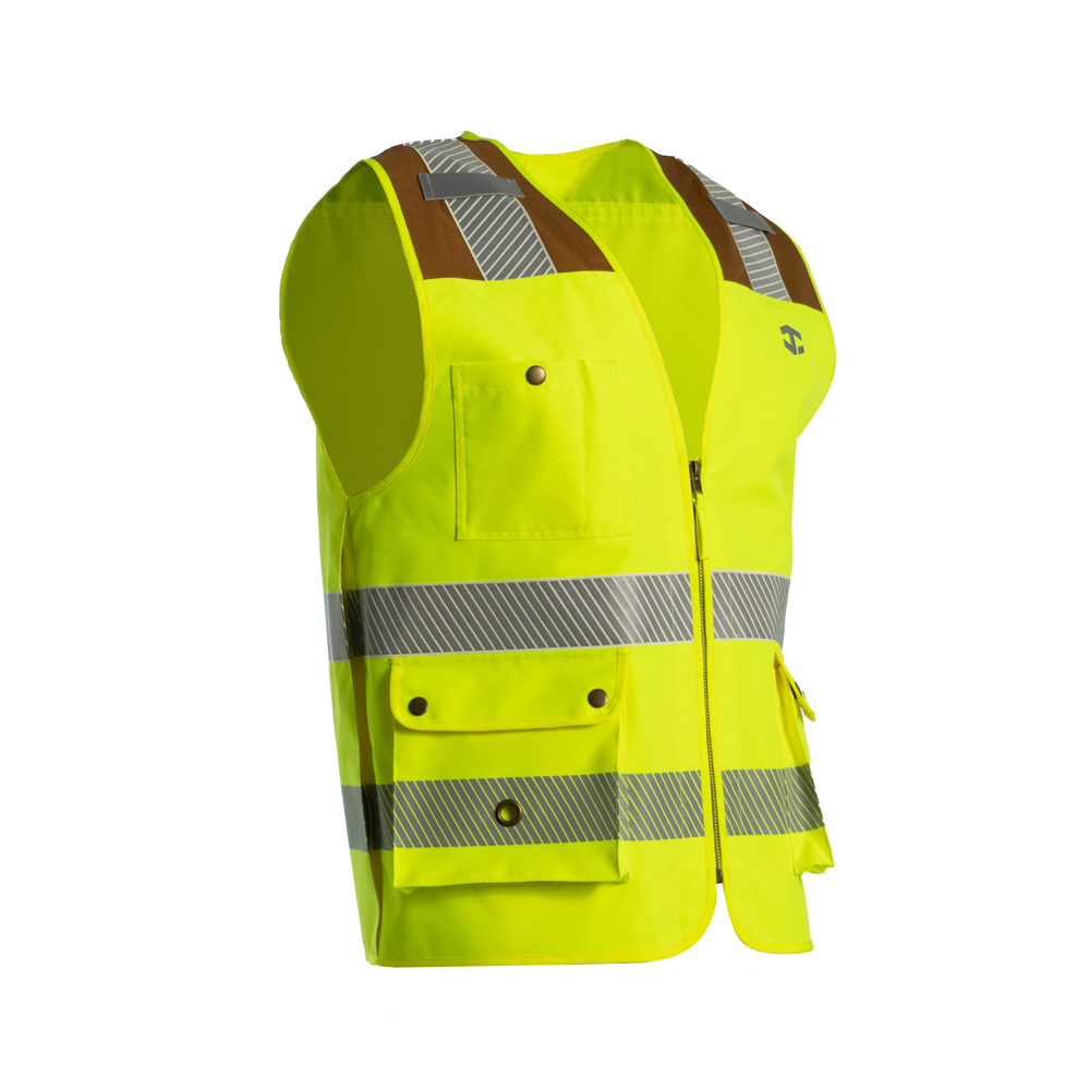JIADE WorkPro Series Men’s High Visibility Safety Vest with Multi-Pocket Utility Design