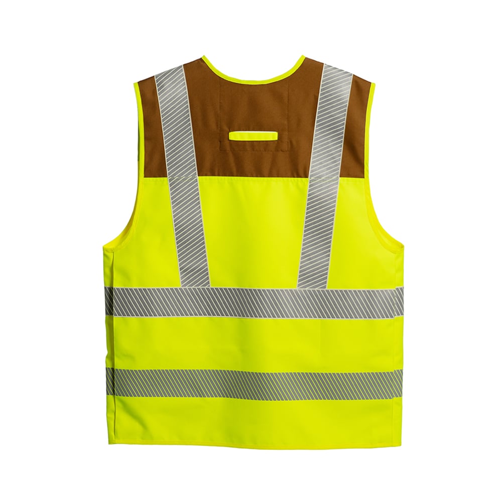 Colete de Segurança Masculino de Alta Visibilidade com Design Utilitário e Múltiplos Bolsos da Série JIADE WorkPro