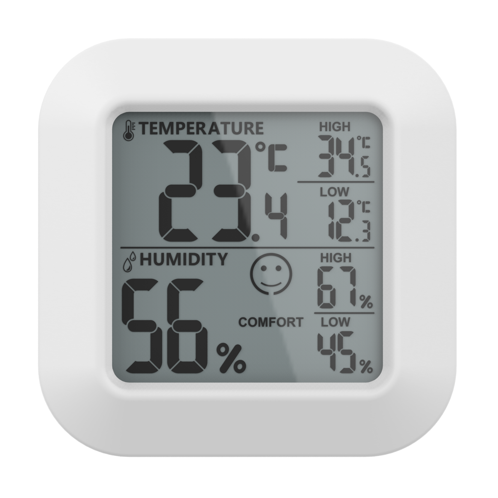 High Precision Digital Indoor Max And Min Thermometer And Hygrometer