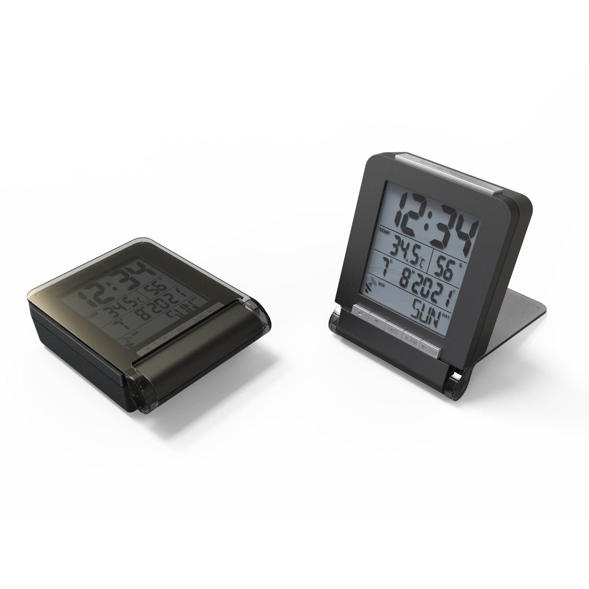Orologio digitale da tavolo portatile con display LCD e retroilluminazione, sveglia digitale