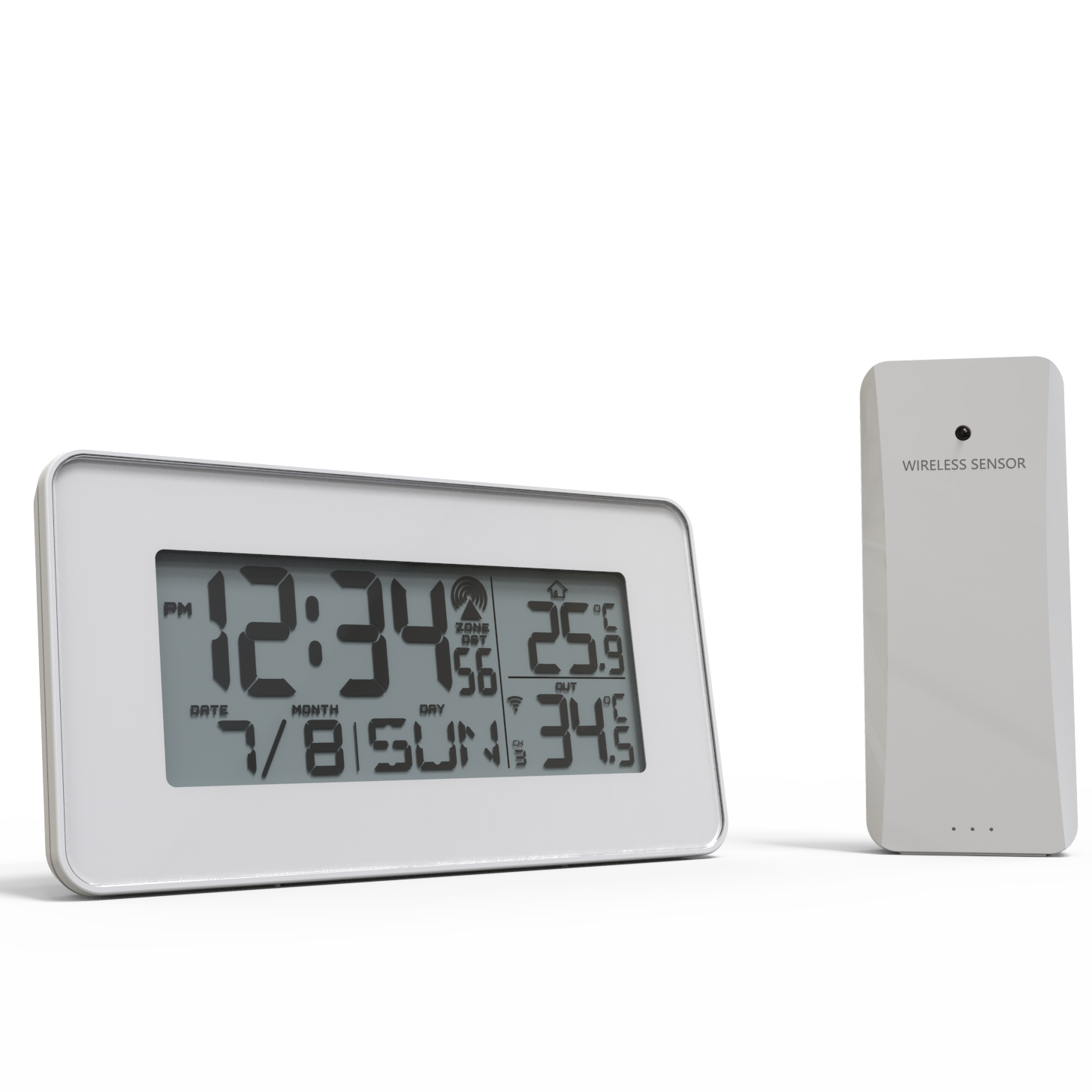 New Design Digital Calendar Days Clock DCF MSF Digital Frame Desk Wall Clock