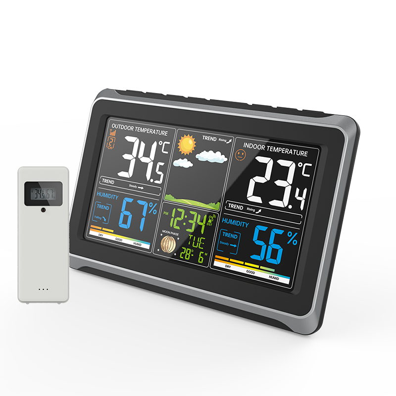 Top produkt: chytré digitální stolní hodiny pro pracovní stůl s bezdrátovým barevným displejem a meteorologickou stanicí